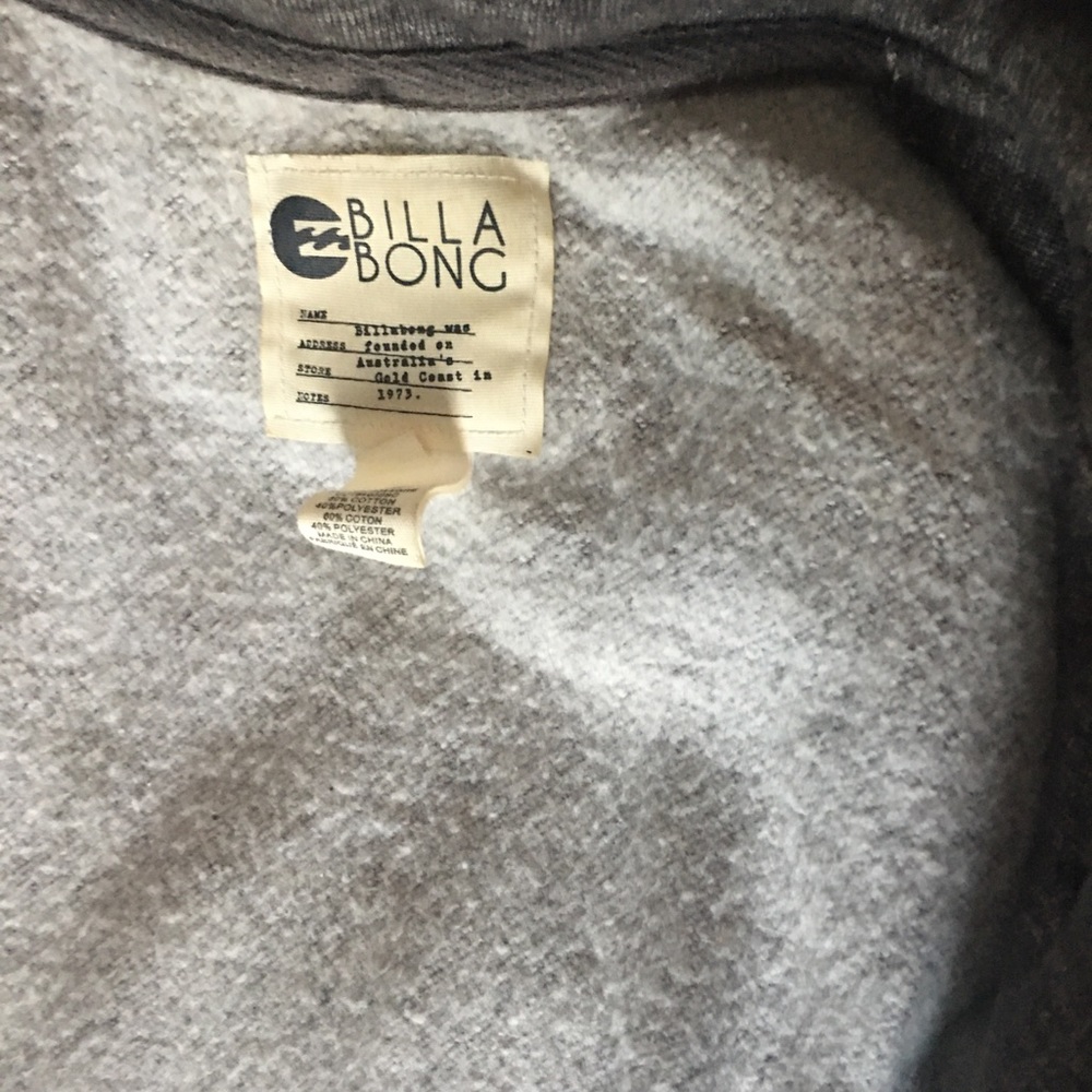 Billabong Sweater Jacket w/removable hood - Picture 2 of 5